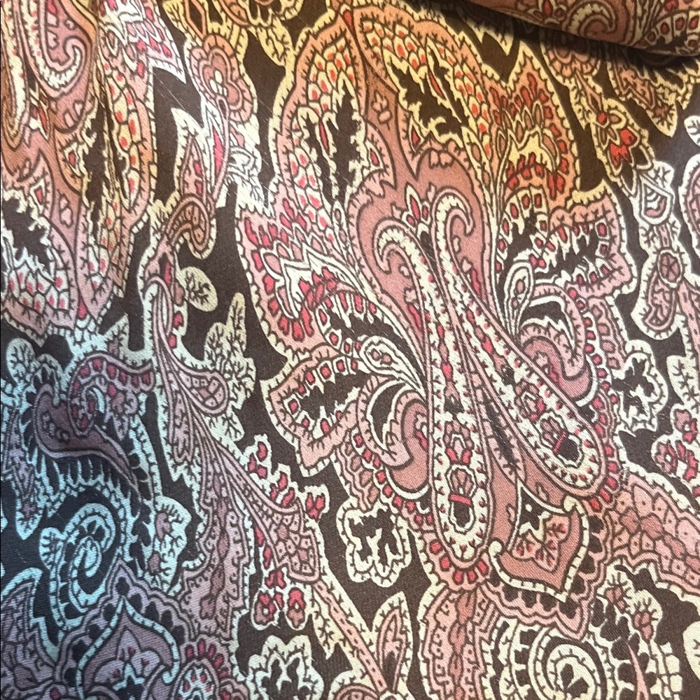 Venezia Paisley Midi Skirt in Pink and Brown - Picture 4 of 4